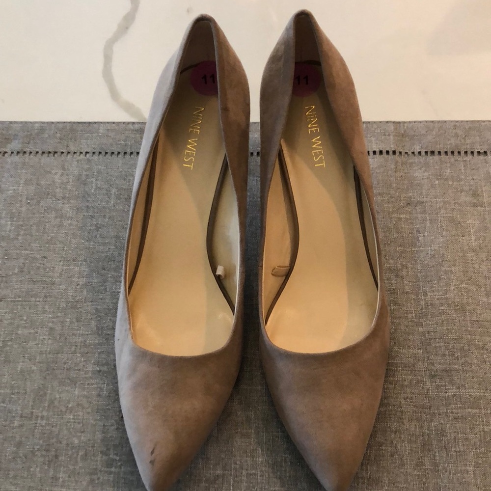 Women’s beige suede shoes